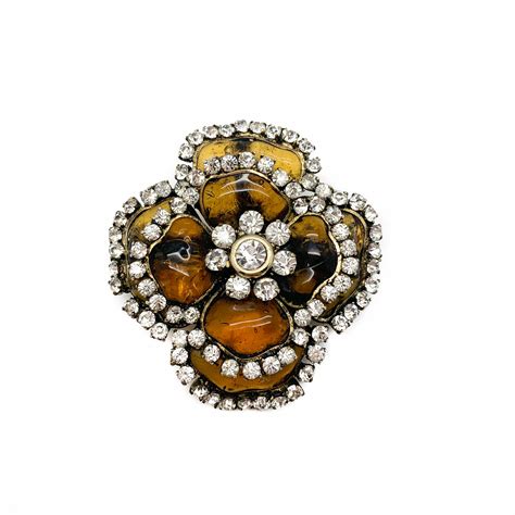 chanel rose flower brooch|vintage coco chanel brooch.